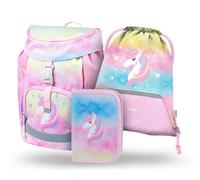 BAAGL 3er-Schulset Airy Rainbow Unicorn: Schulranzen, Federmäppchen & Turnbeutel