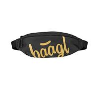 Baagl Bauchtasche für Kinder - Gürteltasche für Jungen, Teenager - Stylische Umhängetasche, Brustbeutel aus robustem Material mit 2-Wege-Reißverschluss (Gold)