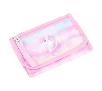 Baagl Brustbeutel Kinder - Geldbörse für Mädchen - Geldbeutel, Mini Portemonnaie, Kleingeld Münzbörse (Rainbow Unicorn)