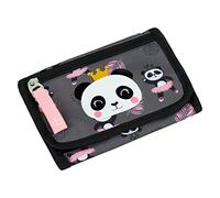 Baagl Brustbeutel Kinder - Geldbörse für Mädchen - Geldbeutel, Mini Portemonnaie, Kleingeld Münzbörse (Panda)