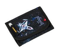 Baagl Brustbeutel Kinder Geldbörse Jungen Geldbeutel Mini - Pixel Space | Portemonnaie und Kleingeld Münzbörse vereinen hochwertige Verarbeitung, sicheren Verschluss und ein Design für Schüler.
