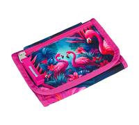 Baagl Brustbeutel Kinder Geldbörse Mädchen Mini Portemonnaie - Flamingos | Ein praktischer Geldbeutel und eine Kleingeld Münzbörse sind als Brustbeutel für Kinder ideal für die Organisation.