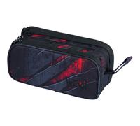 Baagl Federmäppchen für Jungen, Schule Mäppchen, Federmappe mit 3 Fächer, Federtasche für Teenager, Kinder Etui (Volcano)