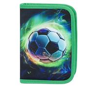 Baagl Federmäppchen für Jungen - Schüleretui, Federtasche, Federmappe für Schreibwaren - Etui, Federpenal, Schulmäppchen (Fußball Ball Grűn)