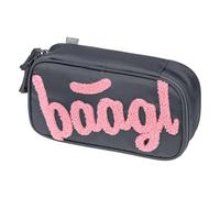 Baagl Federmäppchen für Mädchen - Schulmäppchen für Schreibwaren - Schulsachen Federtasche, Kinder Federmappe, Etui für Schule (Logo Rosa)