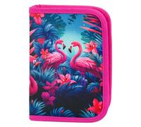 Baagl Federmäppchen Schulmäppchen Schreibwaren Mädchen - Flamingos | Das Schüleretui, die Federtasche sowie die Federmappe bieten als praktisches Etui und Federpenal viel Platz für Schreibwaren.