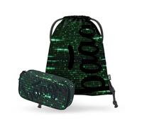 Baagl Federmäppchen und Turnbeutel Set 2-teilig für Jungen, Schule Mäppchen & Sportbeutel, Federtasche, Gymsack, Etui für Kinder und Teenager (Numbers)