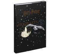 Baagl Heftbox für Schulranzen A4 - Sammelmappe für Kinder mit Gummiband und Innenklappen - Heftmappe, Sammelbox mit Gummizug für Jungen (Harry Potter Hogwarts Wappen)