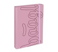 Baagl Heftbox A4 JUMBO Sammelmappe für Kinder Mädchen mit Gummiband - Rose