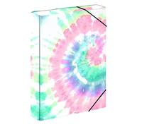 Baagl Heftbox für Schulranzen - Heftmappe A4 für Kinder mit Gummiband und Innenklappen - Sammelmappe, Sammelbox mit Gummizug für Jungen (Batik)