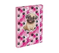 Baagl Heftbox für Schulranzen - Heftmappe A4 für Kinder mit Gummiband und Innenklappen - Sammelmappe, Sammelbox mit Gummizug für Jungen (Pfötchen)