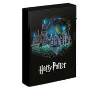 Baagl Heftbox für Schulranzen - Heftmappe A4 für Kinder mit Gummiband und Innenklappen - Sammelmappe, Sammelbox mit Gummizug für Jungen, Mädchen (Harry Potter)