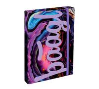 Baagl Heftbox für Schulranzen - Heftmappe A4 JUMBO für Kinder mit Gummiband und Innenklappen - Sammelmappe, Sammelbox mit Gummizug für Jungen (Marble II)