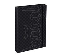 Baagl Heftbox für Schulranzen - Heftmappe A4 JUMBO für Kinder mit Gummiband und Innenklappen - Sammelmappe, Sammelbox mit Gummizug für Jungen (Ska Grau)