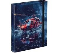 Baagl Heftbox für Schulranzen - Heftmappe A5 für Kinder mit Gummiband und Innenklappen - Sammelmappe, Sammelbox mit Gummizug für Jungen (Lebensretter)