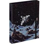 Baagl Heftbox für Schulranzen - Heftmappe A5 für Kinder mit Gummiband und Innenklappen - Sammelmappe, Sammelbox mit Gummizug für Jungen (Pixel Space)