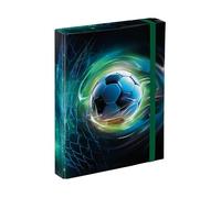 Baagl Heftbox für Schulranzen - Heftmappe A5 für Kinder mit Gummiband und Innenklappen - Sammelmappe, Sammelbox mit Gummizug für Jungen (Ball)