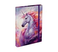 Baagl Heftbox Heftmappe A4 Sammelmappe Kinder Gummiband - Wild Unicorn