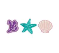 Baagl Klett Patches 3er Set Baaglies für Schulranzen, Rucksack und Gymsack - Motivwelt zur Individualisierung Mädchen - Austauschbare Kinder Badges - Klettflächen Sammelspaß (Meer)