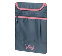 Baagl Laptop Hülle 15 Zoll Mädchen - Notebook Sleeve Kinder Teenager - Laptoptasche Leicht & Schützend - für Schulrucksack & Alltag, 26x36 cm (Logo Rosa)