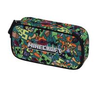 Baagl Minecraft Federmäppchen für Mädchen Jungen - Schulmäppchen für Schreibwaren - Schulsachen Federtasche, Kinder Federmappe, Etui für Schule (Minecraft Chaos)