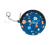 Baagl Münzbörse Kinder - Geldbörse für Jungen - Geldbeutel, Mini Portemonnaie, Kleingeld Münzbeutel (Planeten)