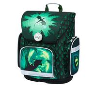 Baagl Schulranzen Ergo Schultasche Jungen 1 Klasse Brustgurt - Drache | Der leichte Kinder Tornister und ergonomische Schulrucksack für Jungs ist der perfekte Begleiter für die Grundschule.