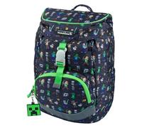 Baagl Schulranzen Jungen 1. Klasse Airy Schule Tasche Kinder - Minecraft | Der Ultraleicht Schulrucksack und Grundschule Ranzen mit Brust- und Hüftgurte gewährleistet eine gleichmäßige Lastverteilung.