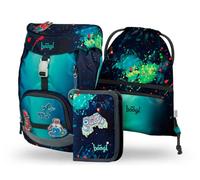 Baagl Schulranzen Jungen Airy Schultasche Set 3-Teilig Grundschule - Chill