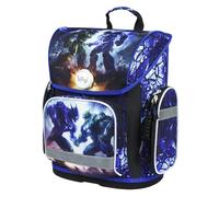 Baagl Schulranzen Jungen für 1. Klasse, Ergo Schultasche Grundschule, Leichter Kinder Ranzen Tornister Schulrucksack mit Brustgurt (Roboter)