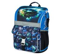 Baagl Schulranzen Jungen für 1. Klasse - Ergonomische Schultasche für Kinder - Schulrucksack mit Brustgurt - Grundschule Ranzen Tornister (Rennauto)