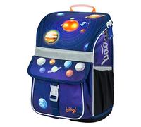 Baagl Schulranzen Jungen für 1. Klasse - Ergonomische Schultasche für Kinder - Schulrucksack mit Brustgurt - Grundschule Ranzen Tornister (Planeten)