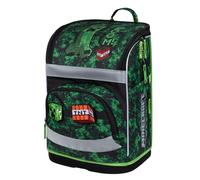 Baagl Schulranzen Jungen für 1. Klasse - Ergonomische Schultasche für Kinder Zippy Plus - Schulrucksack mit Brustgurt & Hüftgurt - Grundschule Ranzen Tornister, 21 l (Minecraft Boom)