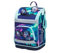 Baagl Schulranzen Jungen für 1. Klasse - Ergonomische Schultasche für Kinder Zippy Plus - Schulrucksack mit Brustgurt & Hüftgurt - Grundschule Ranzen Tornister, 21 l (Polarlicht)