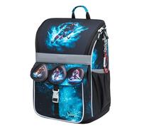 Baagl Schulranzen Jungen Mädchen für 1. Klasse - Ergonomische Schultasche für Kinder Zippy - Schulrucksack mit Brustgurt - Grundschule Ranzen Tornister, 18 l (Eishockey)