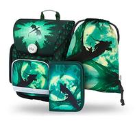 Baagl Schulranzen Jungen Set 3 Teilig Ergo Schultasche 1. Klasse - Drache