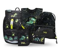 BAAGL SET 5 Airy Traktor: Rucksack, Federmäppchen, Tasche, Schürze, Geldbörse GRS
