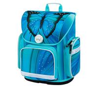 Baagl Schulranzen Mädchen für 1. Klasse, Ergo Schultasche Grundschule, Leichter Kinder Ranzen Tornister Schulrucksack mit Brustgurt (Butterfly)