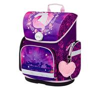 Baagl Schulranzen Mädchen für 1. Klasse, Ergo Schultasche Mädchen Grundschule, Leichter Kinder Ranzen Tornister Schulrucksack mit Brustgurt (Pferd)