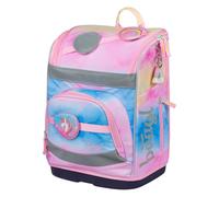 Baagl Schulranzen Mädchen für 1. Klasse - Ergonomische Schultasche für Kinder Zippy Plus - Schulrucksack mit Brustgurt & Hüftgurt - Grundschule Ranzen Tornister, 21 l (Regenbogen Einhorn)