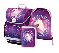 Baagl Schulranzen Mädchen Set 3 Teilig Ergo Schultasche 1. Klasse - Pferd