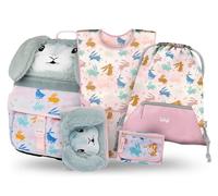 Baagl Schulranzen Mädchen Set 5 Teilig Ergonomischer Schulrucksack - Bunny
