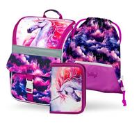 Baagl Schulranzen Mädchen Zippy Schultasche 1. Klasse - Königliches Einhorn