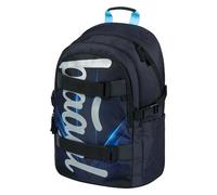 Baagl Schulrucksack für Jungen Mädchen Teenager - Skateboard Rucksack - Kinderrucksack mit Laptopfach und Brustgurt für Schule, Weiterführendeschule, Mittelschule (Skate Bluelight)