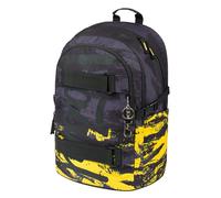 Baagl Schulrucksack für Jungen Mädchen Teenager - Skateboard Rucksack - Kinderrucksack mit Laptopfach und Brustgurt für Schule, Weiterführendeschule, Mittelschule (Dune)