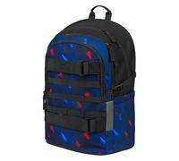 Baagl Schulrucksack für Jungen Mädchen Teenager - Skateboard Rucksack - Kinderrucksack mit Laptopfach und Brustgurt für Schule, Weiterführendeschule, Mittelschule, 25 l (Indigo)