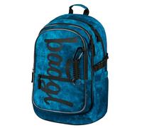 Baagl Schulrucksack für Jungen, Schulranzen für Kinder mit ergonomisch geformter Rücken, Brustgurt und reflektierende Elemente für Weiterführendeschule Mittelschule (Ocean)