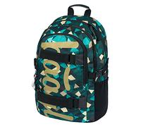Baagl Schulrucksack für Jungen Teenager - Skateboard Rucksack - Kinderrucksack mit Laptopfach und Brustgurt für Schule (Skate Polygon)