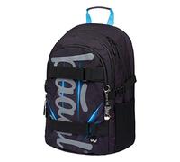 Baagl Schulrucksack für Jungen Teenager - Skateboard Rucksack - Kinderrucksack mit Laptopfach und Brustgurt für Schule (Skate Bluelight)