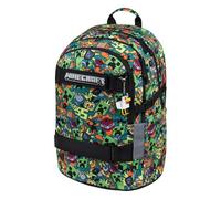 Baagl Schulrucksack für Jungen Teenager - Skateboard Rucksack - Kinderrucksack mit Laptopfach und Brustgurt für Schule, Weiterführendeschule, Mittelschule, 25 l (Minecraft Chaos)